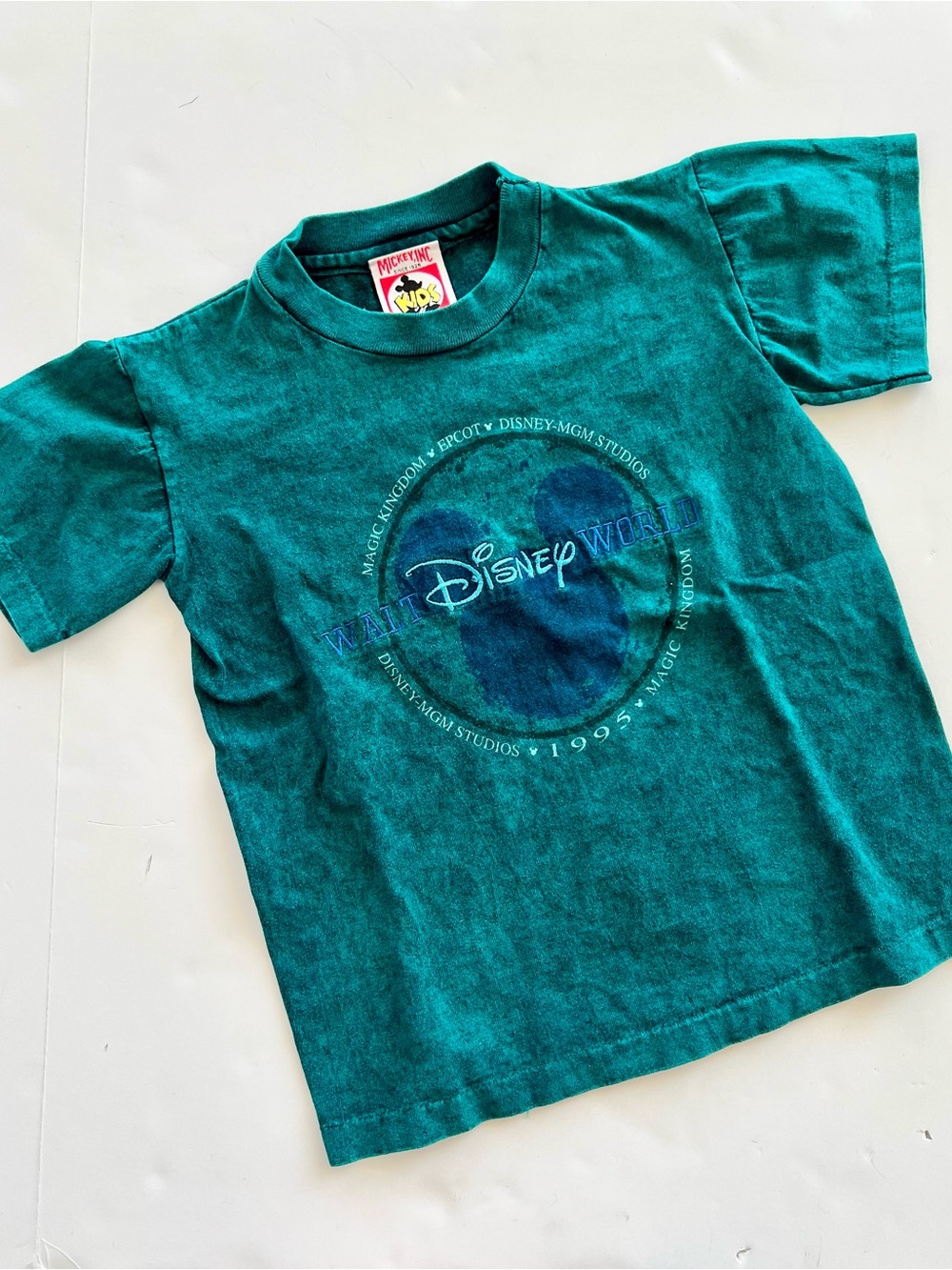 Disney 1995, Teal Kids Short Sleeve Graphic Tee